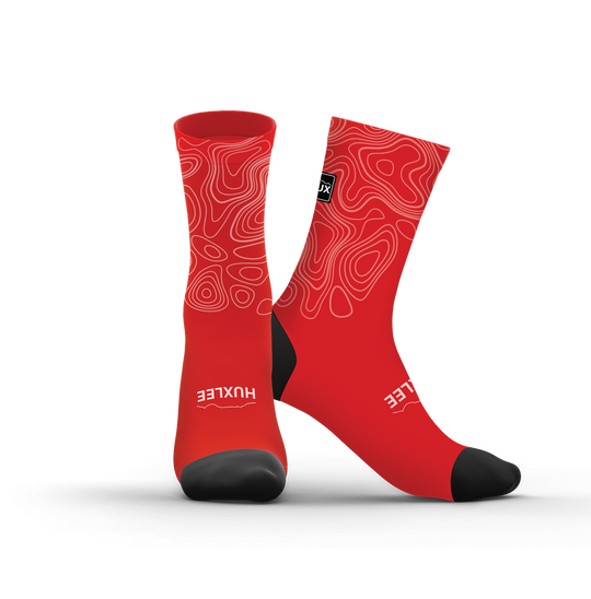 Cherry Red Contour Socks