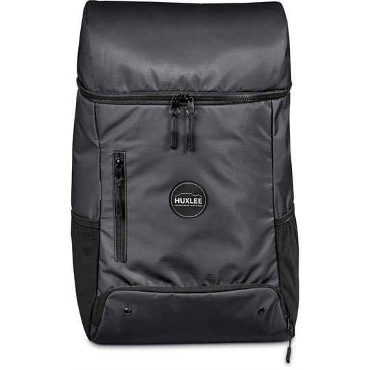 Huxlee Backpack with Laptop and Waterproof Pouch - Gun Metal - 35L Front View