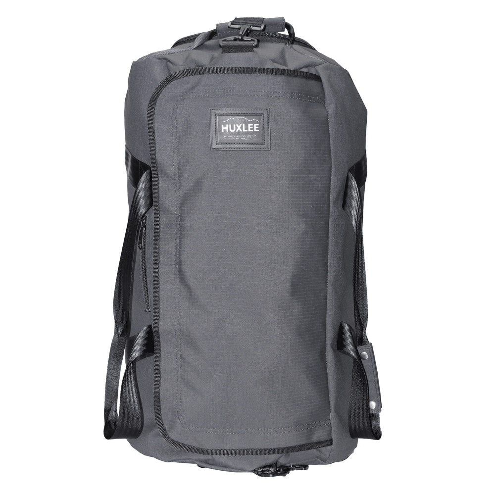 Huxlee Waterproof Duffel Bag - Gun Metal - 95L - Top view
