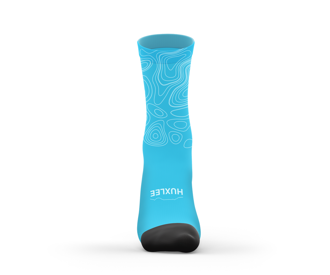 Arctic Sky Blue Contour Socks