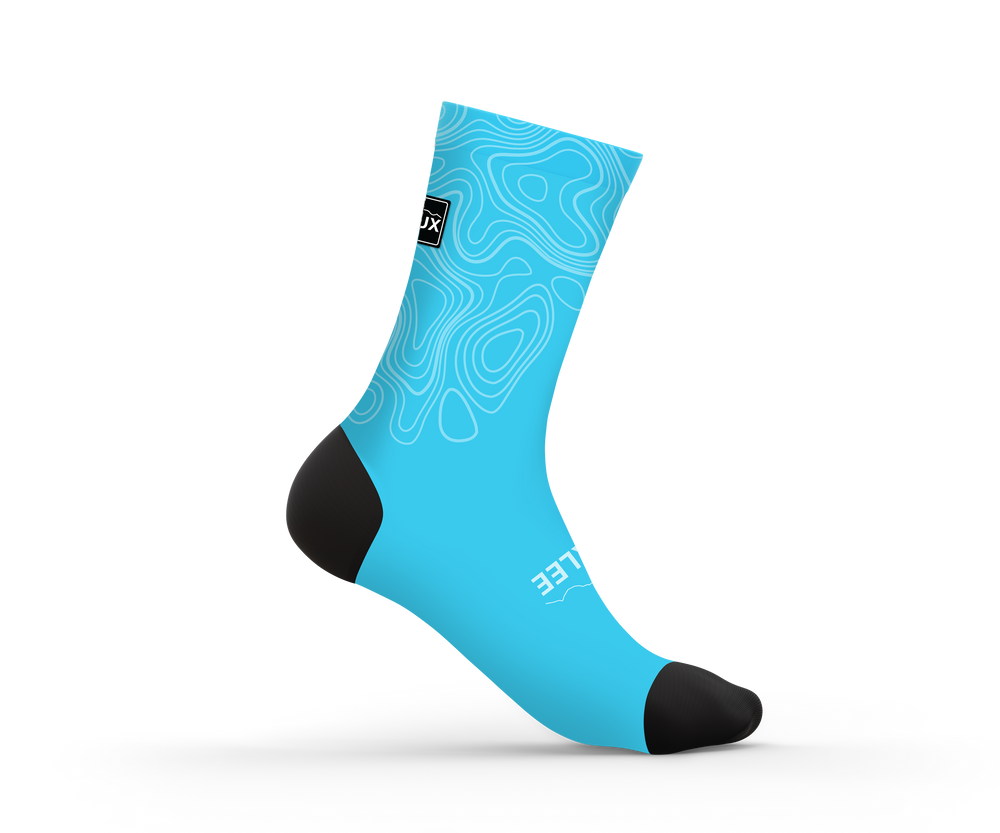 Arctic Sky Blue Contour Socks