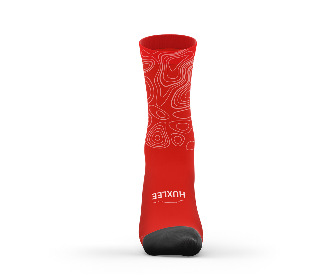 Cherry Red Contour Socks