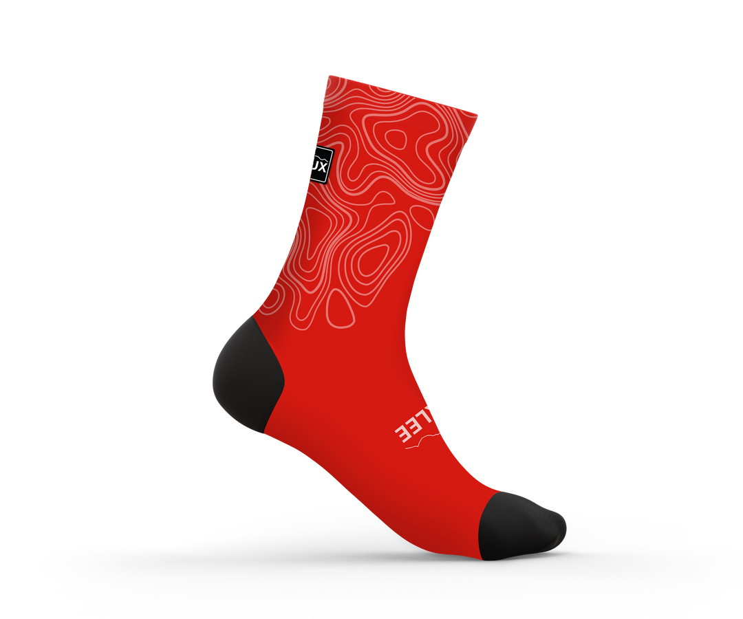 Cherry Red Contour Socks