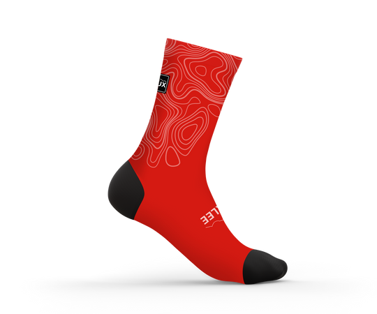 Cherry Red Contour Socks